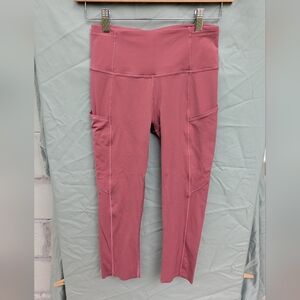 Lululemon Cropped Leggings In Raspberry Size 4